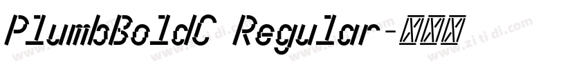 PlumbBoldC Regular字体转换
